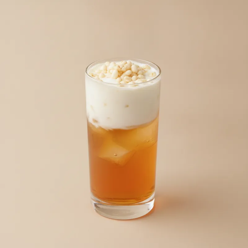 쌀크림을 올린 우롱티